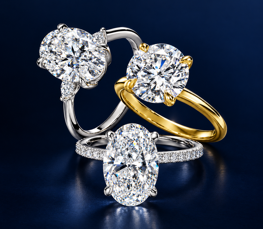 GIA certified natural diamond engagement ring