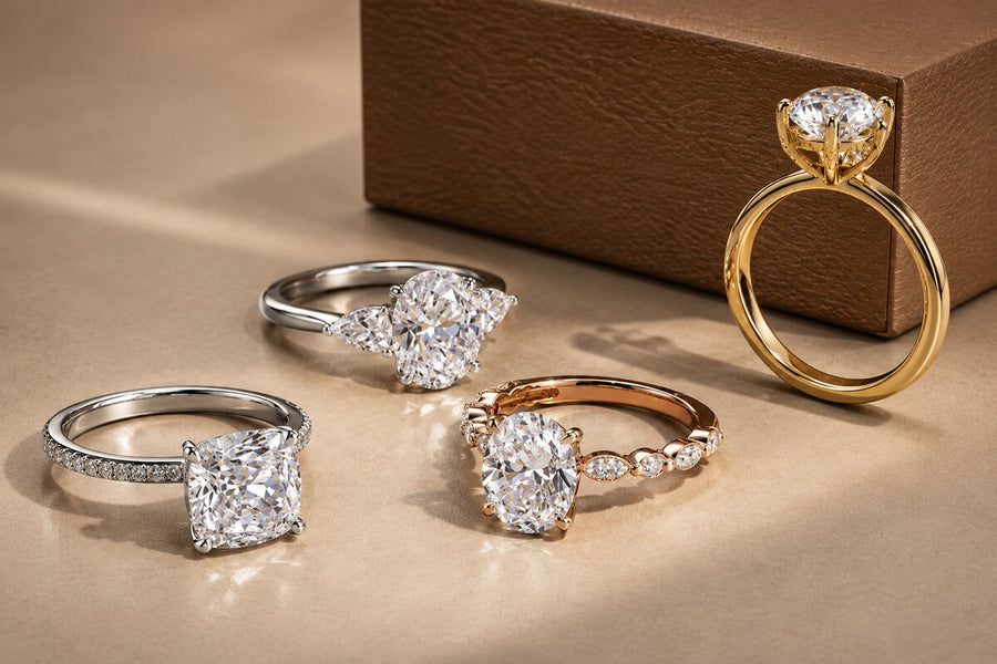 GIA certified natural diamond engagement ring