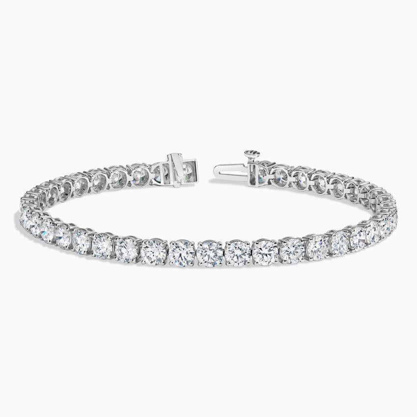 10 Carat Natural Diamond Tennis Bracelet in 18K White Gold