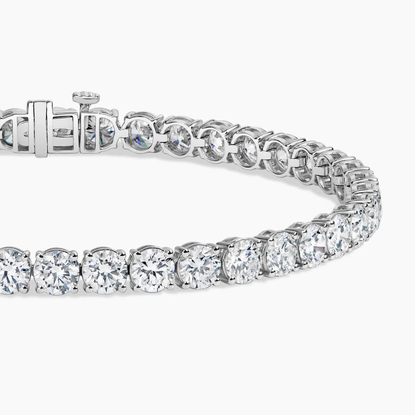 10 Carat Natural Diamond Tennis Bracelet in 18K White Gold