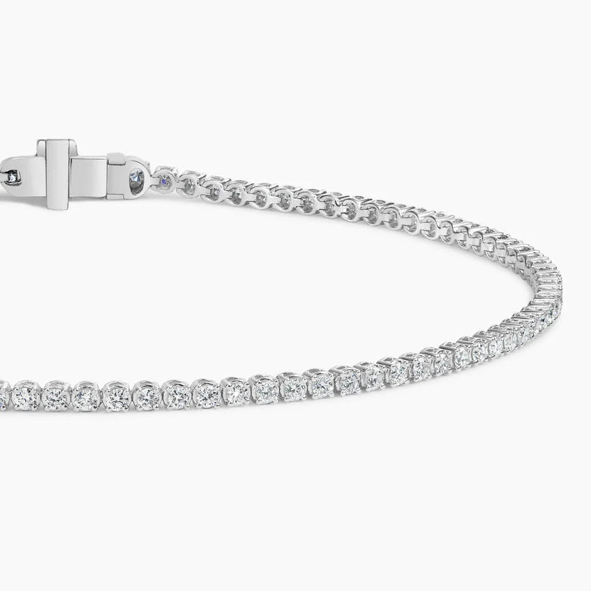 1 Carat Natural Diamond Tennis Bracelet in 18K White Gold