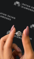 2 carat round brilliant natural diamond engagement ring by Ratan Sajan Diamonds Dubai