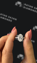 2.5 carat oval natural diamond engagement ring by Ratan Sajan Diamonds Dubai