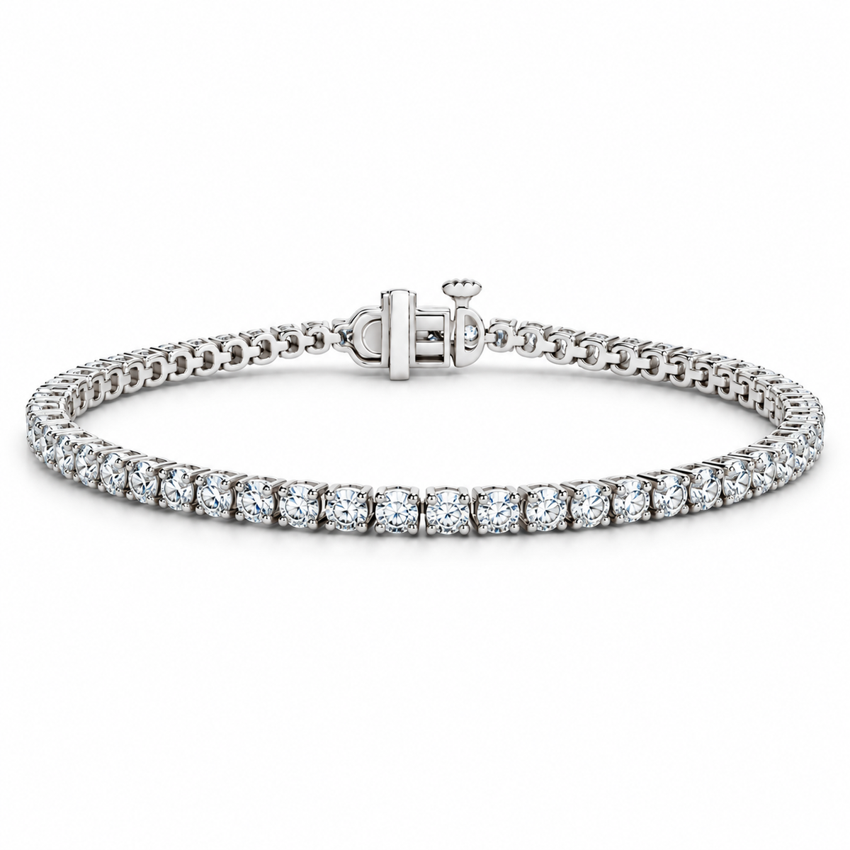 5 Carat Natural Diamond Tennis Bracelet – 7 in. 18K White Gold | HRD Certified