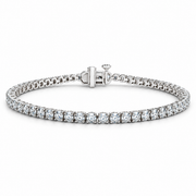 Side profile of 2 carat natural diamond tennis bracelet