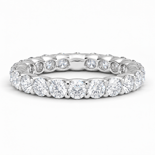 2 CTW Round Cut Natural Diamond Full Eternity Band in 18K White Gold