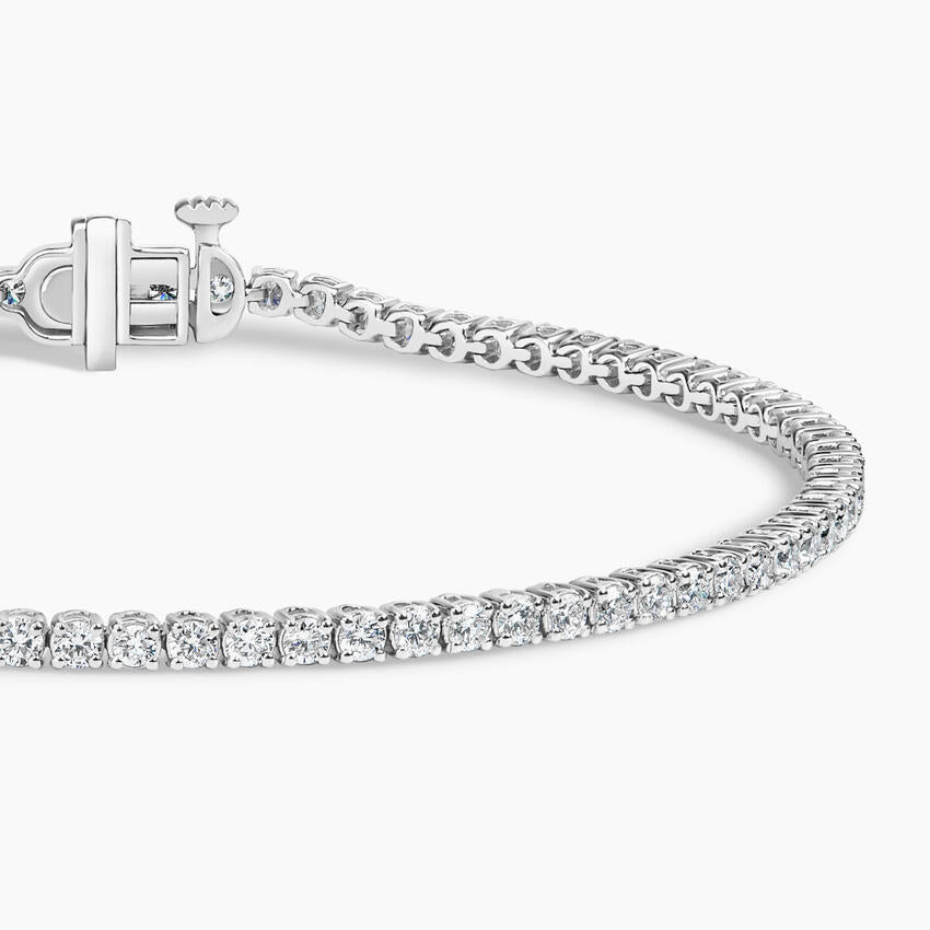 2 Carat Natural Diamond Tennis Bracelet in 18K White Gold