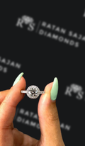 1 carat round brilliant natural diamond engagement ring by Ratan Sajan Diamonds Dubai
