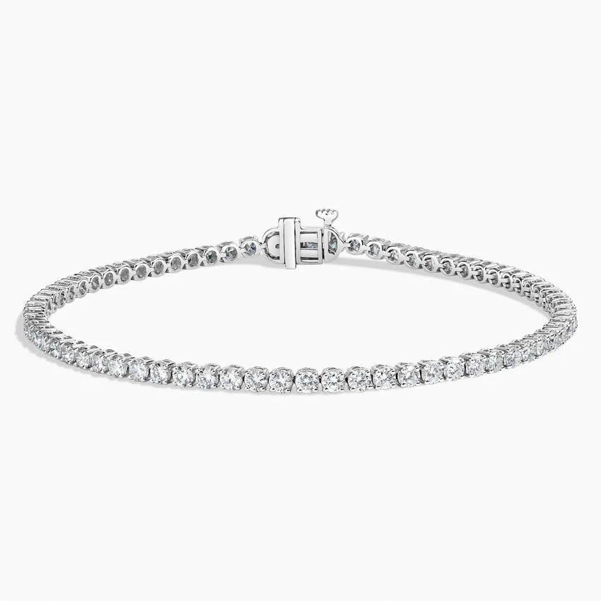 3 Carat Natural Diamond Tennis Bracelet in 18K White Gold