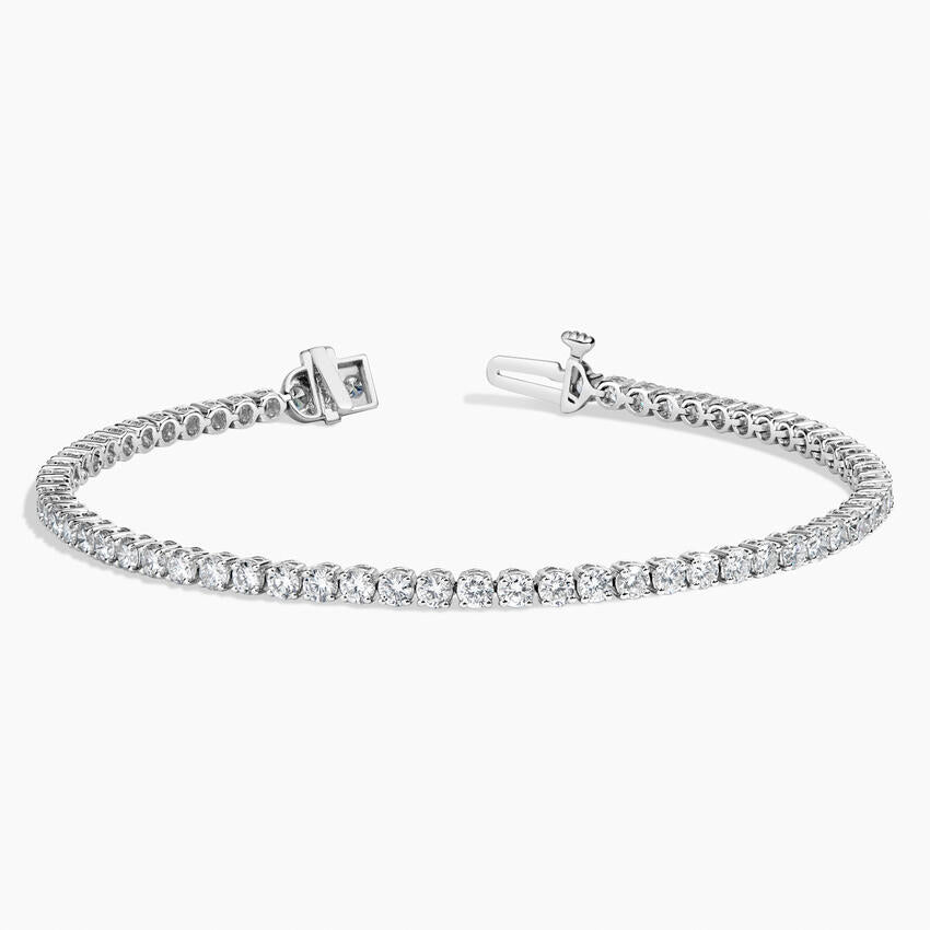 3 Carat Natural Diamond Tennis Bracelet in 18K White Gold