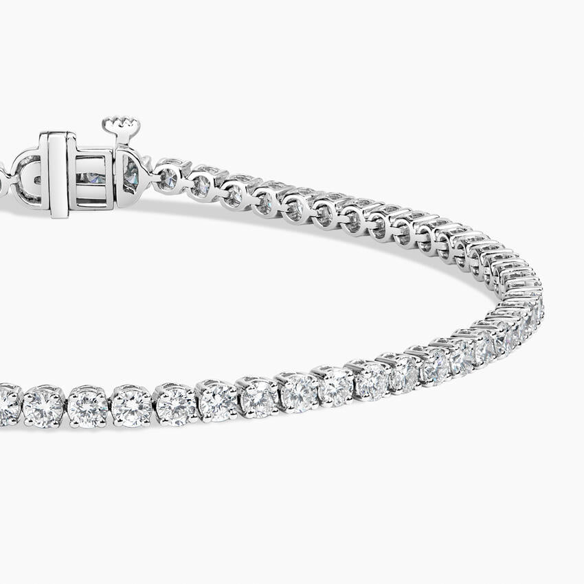 3 Carat Natural Diamond Tennis Bracelet in 18K White Gold