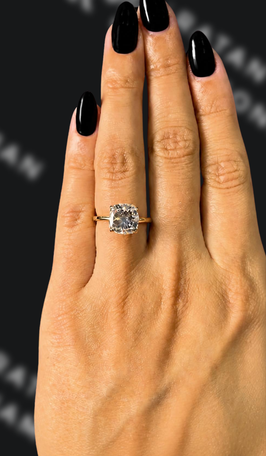 1 carat emerald cut natural diamond engagement ring by Ratan Sajan Diamonds Dubai