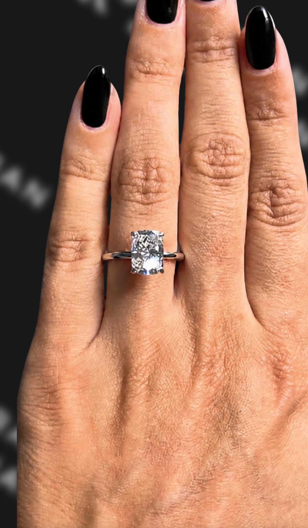 1 carat cushion cut natural diamond engagement ring by Ratan Sajan Diamonds Dubai