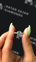 1 carat round brilliant natural diamond engagement ring by Ratan Sajan Diamonds Dubai