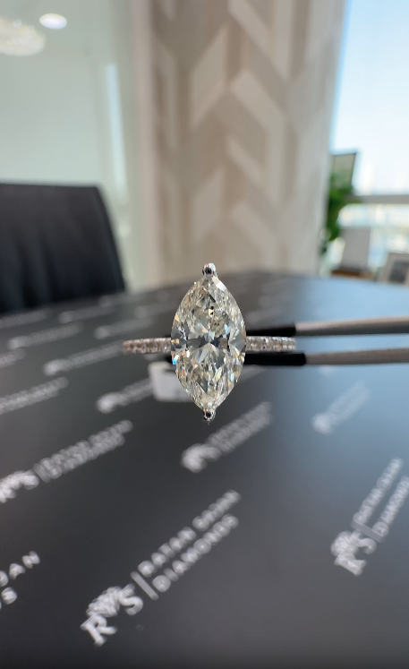 1.51 Carat Ring – I VS2 - Marquise Shape – Natural Diamonds