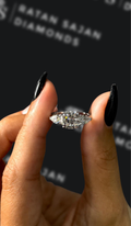 1.5 carat cushion cut natural diamond engagement ring by Ratan Sajan Diamonds Dubai