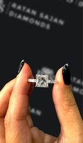 2.5 carat princess cut natural diamond engagement ring by Ratan Sajan Diamonds Dubai