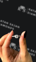 1.5 carat pear shaped natural diamond engagement ring by Ratan Sajan Diamonds Dubai