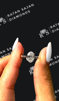 1 carat oval natural diamond engagement ring by Ratan Sajan Diamonds Dubai