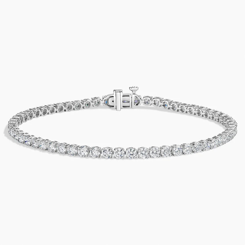 4 Carat Natural Diamond Tennis Bracelet in 18K White Gold