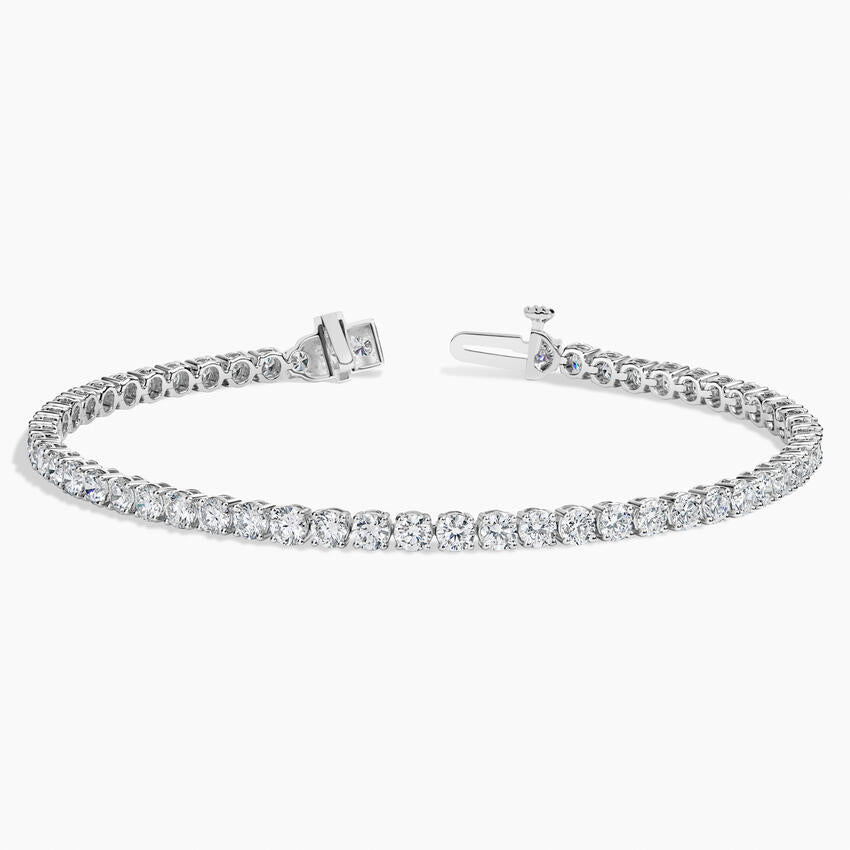 4 Carat Natural Diamond Tennis Bracelet in 18K White Gold