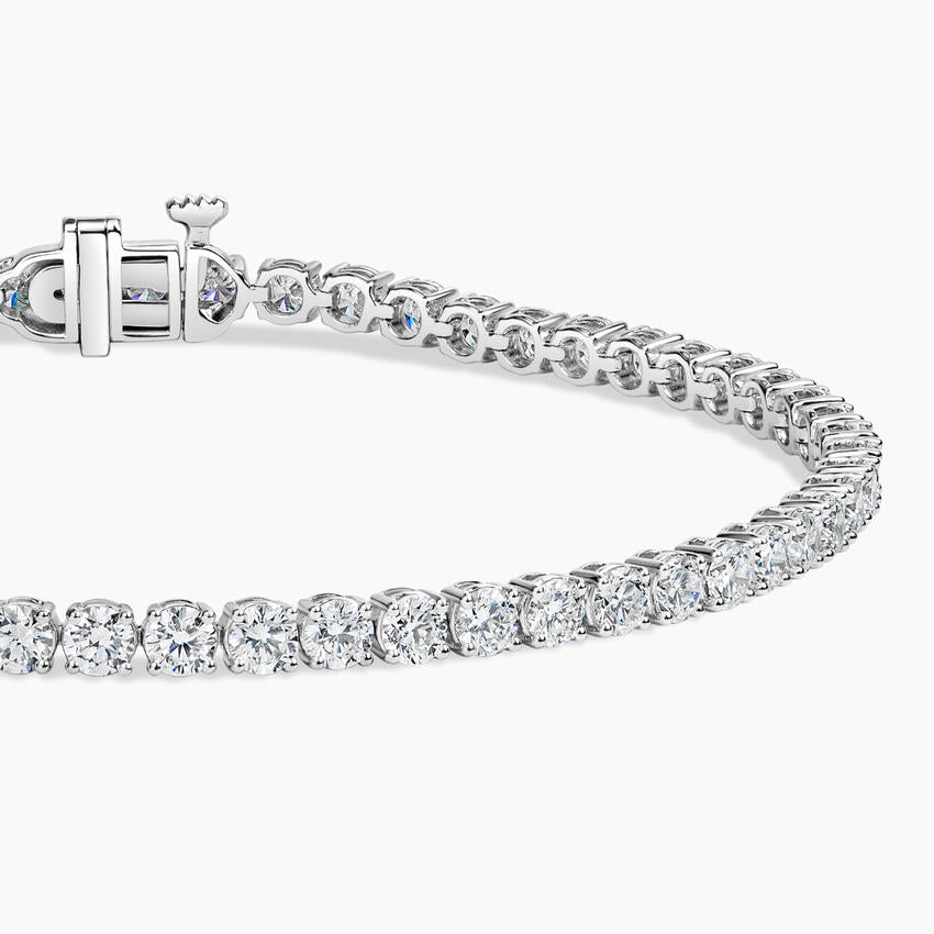 4 Carat Natural Diamond Tennis Bracelet in 18K White Gold