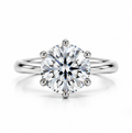 2 Carat | Round | Natural Diamond | Solitaire Engagement Ring