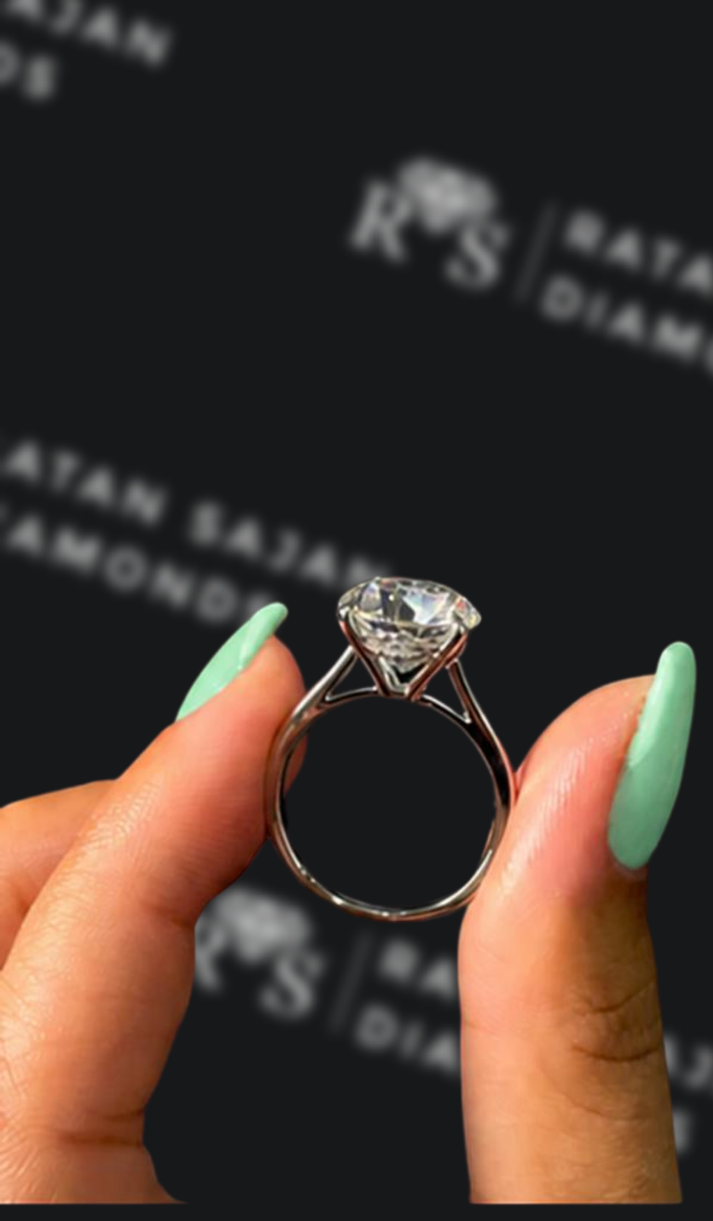5 Carat Solitaire Engagement Ring - Round Diamond