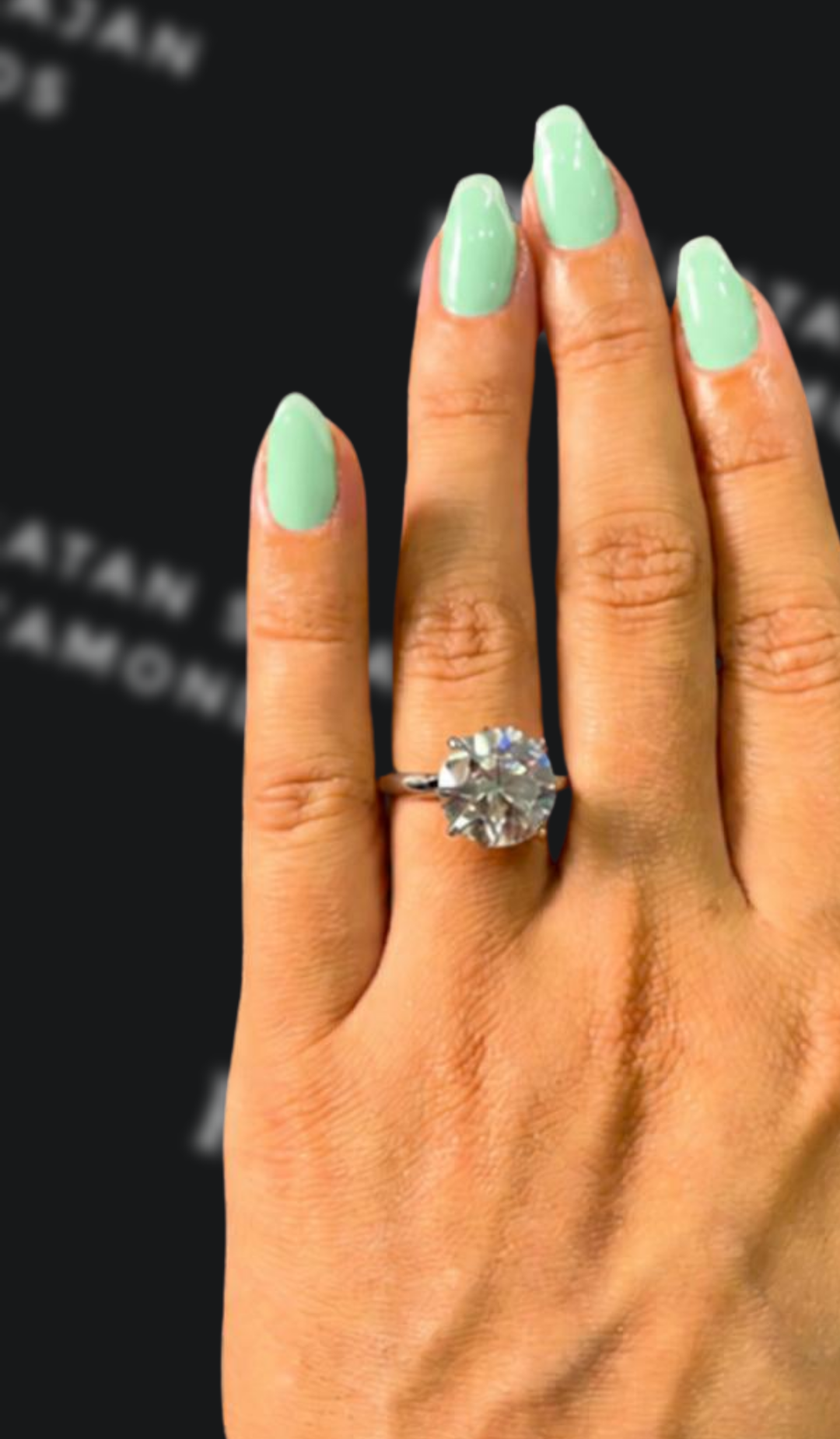 5 Carat Solitaire Engagement Ring - Round Diamond