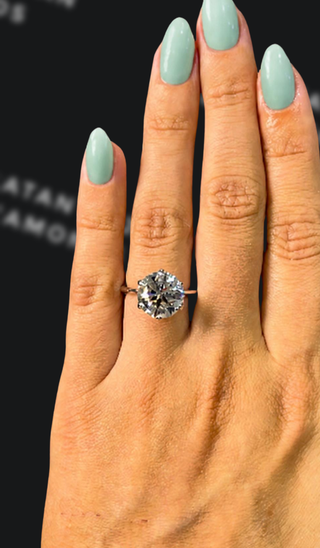 4 Carat Solitaire Engagement Ring - Round Diamond