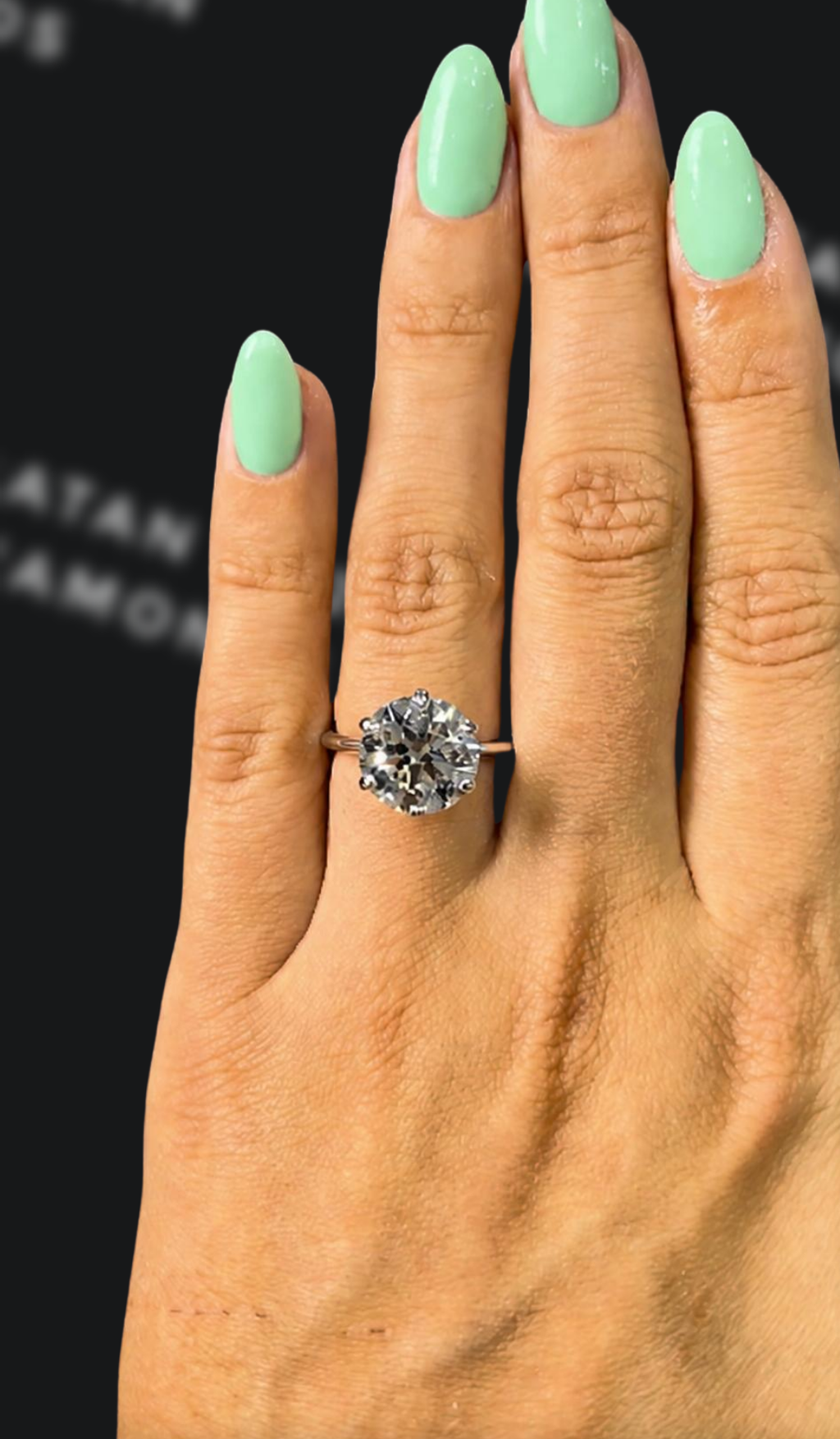 3.5 Carat Solitaire Engagement Ring - Round Diamond