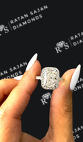 3 carat radiant cut natural diamond engagement ring by Ratan Sajan Diamonds Dubai