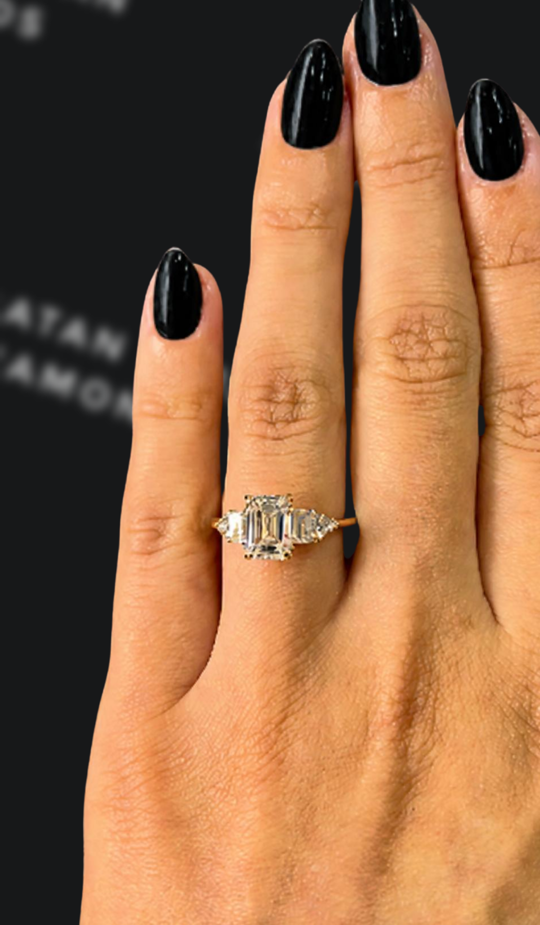 1.5 carat pear shaped natural diamond engagement ring by Ratan Sajan Diamonds Dubai