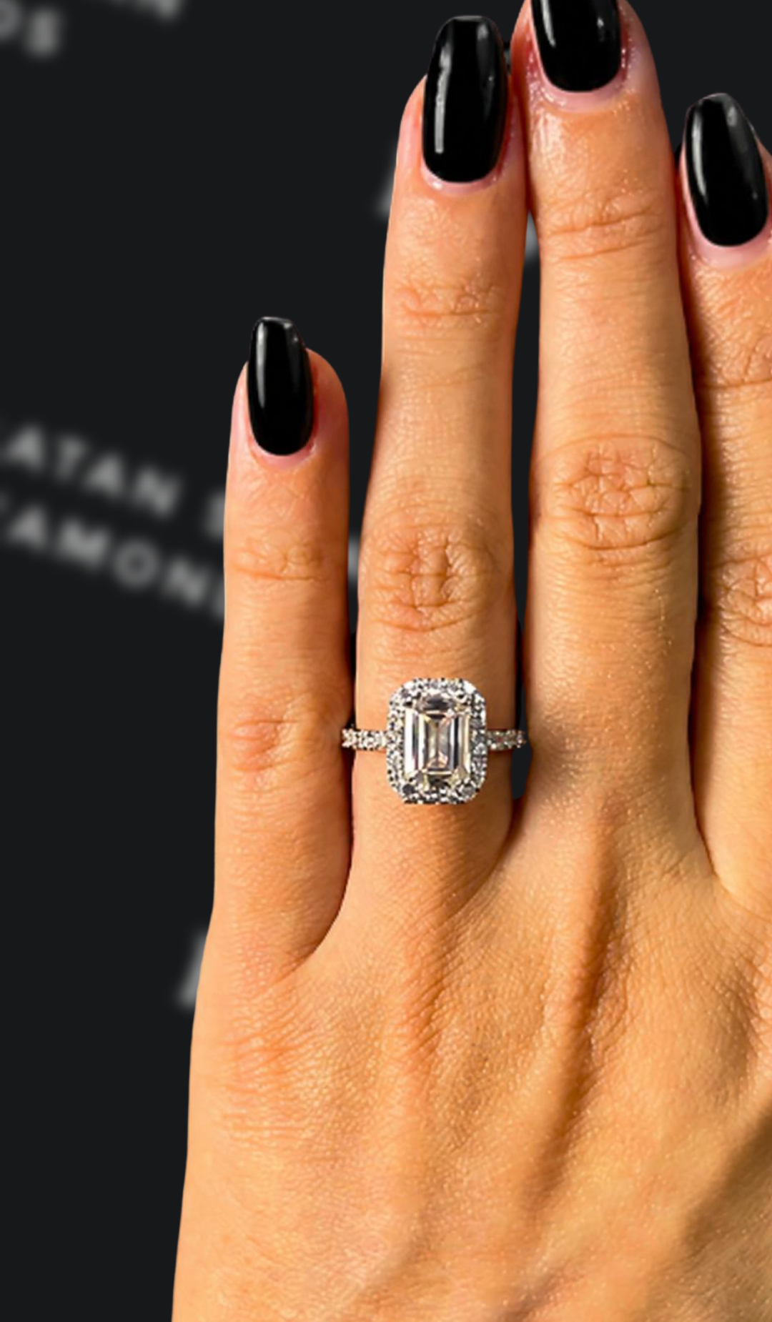 2 carat cushion cut natural diamond engagement ring by Ratan Sajan Diamonds Dubai