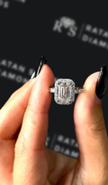 2 carat cushion cut natural diamond engagement ring by Ratan Sajan Diamonds Dubai