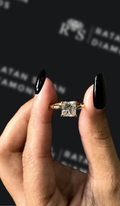 1.5 carat princess cut natural diamond engagement ring by Ratan Sajan Diamonds Dubai