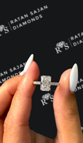 1.5 carat radiant cut natural diamond engagement ring by Ratan Sajan Diamonds Dubai