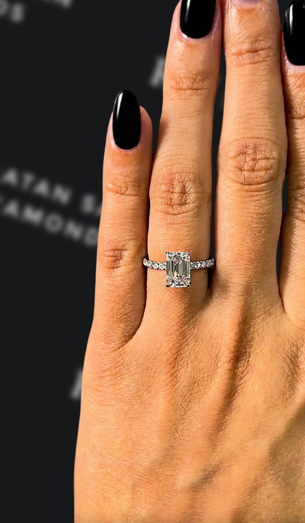 2.5 carat cushion cut natural diamond engagement ring by Ratan Sajan Diamonds Dubai