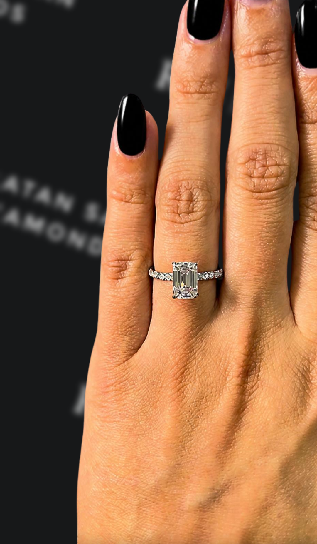 2.5 carat cushion cut natural diamond engagement ring by Ratan Sajan Diamonds Dubai