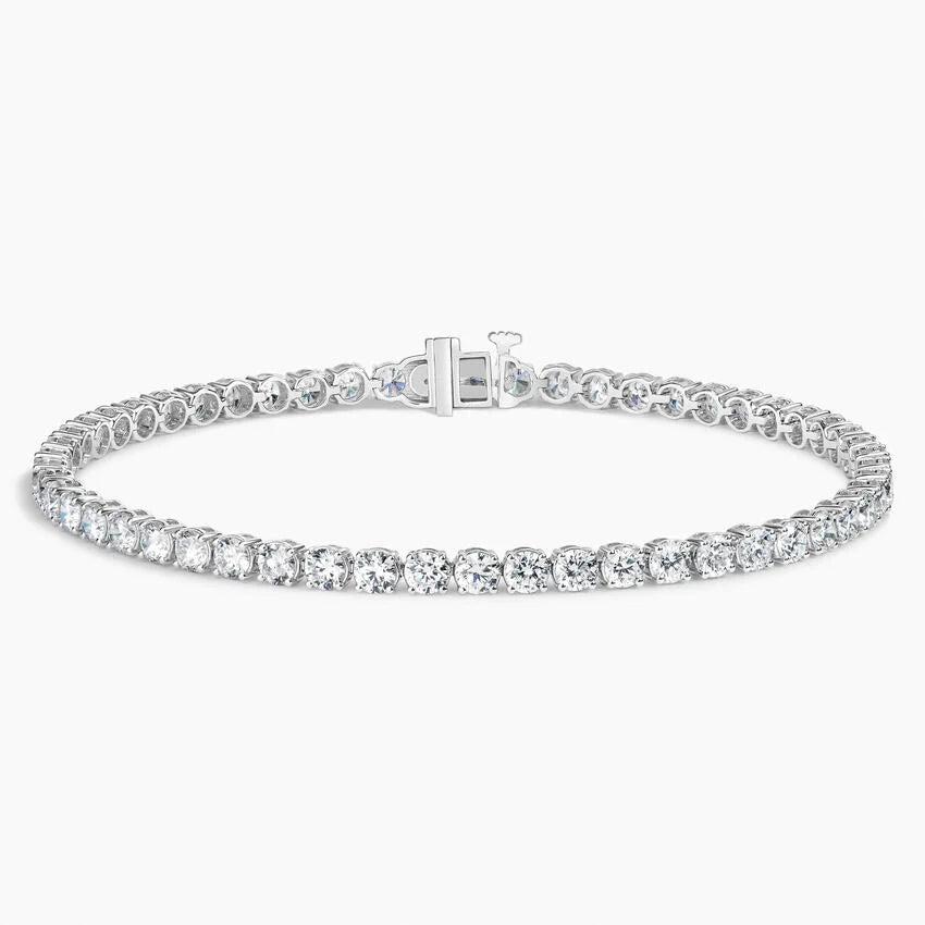 5 Carat Natural Diamond Tennis Bracelet in 18K White Gold