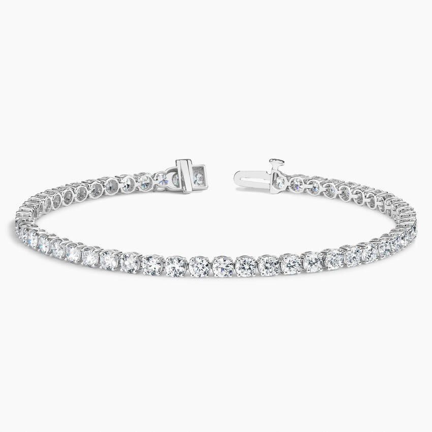 5 Carat Natural Diamond Tennis Bracelet in 18K White Gold