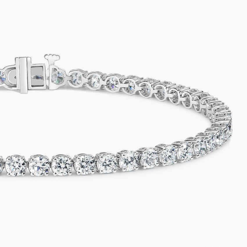 5 Carat Natural Diamond Tennis Bracelet in 18K White Gold