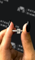 2.5 carat cushion cut natural diamond engagement ring by Ratan Sajan Diamonds Dubai