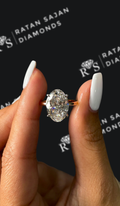 4.5 carat oval natural diamond engagement ring by Ratan Sajan Diamonds Dubai