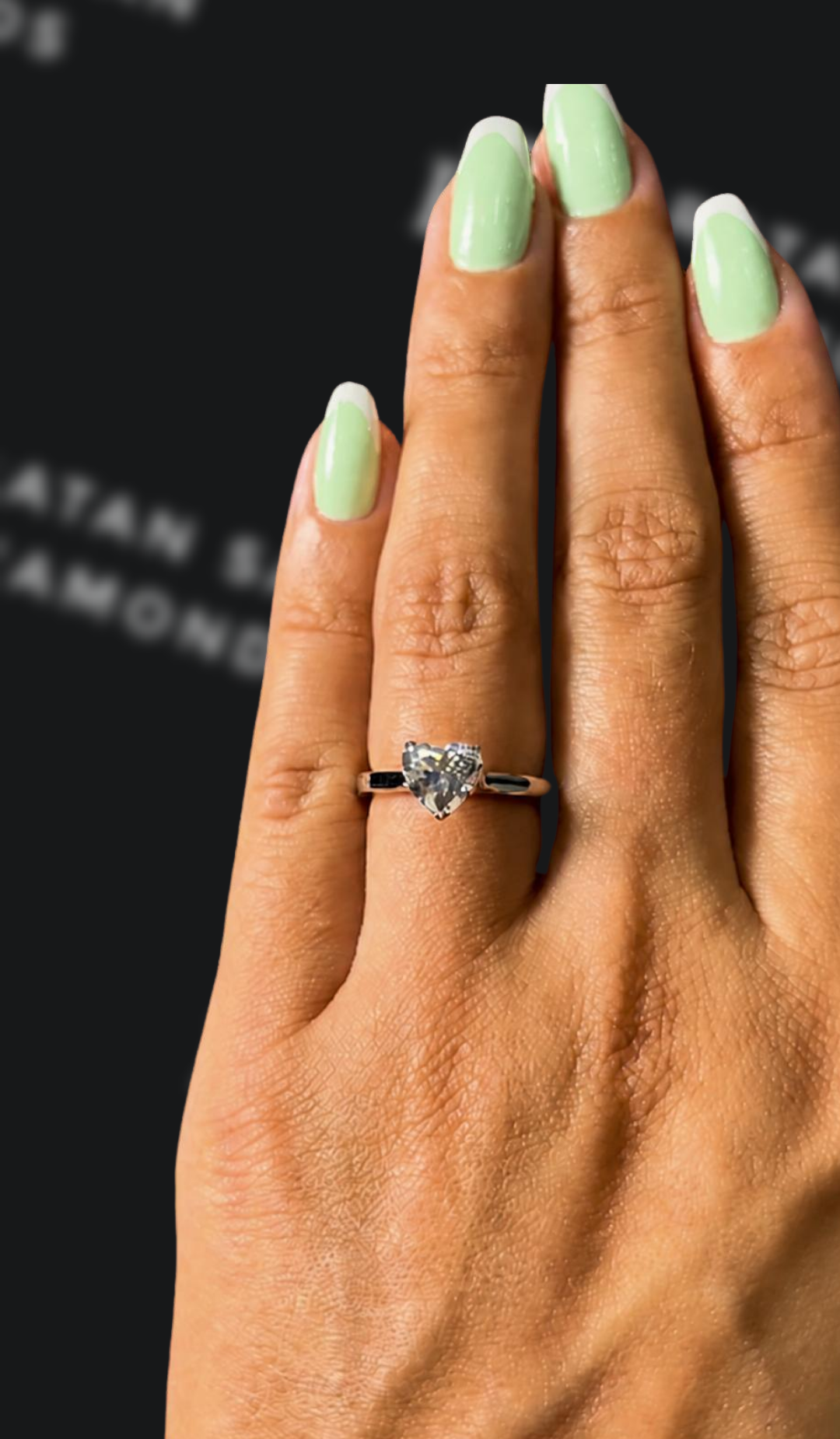 1 Carat Solitaire Engagement Ring - Heart Diamond