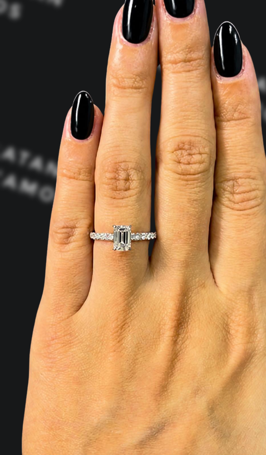 2.5 carat cushion cut natural diamond engagement ring by Ratan Sajan Diamonds Dubai