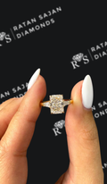 2 carat radiant cut natural diamond engagement ring by Ratan Sajan Diamonds Dubai