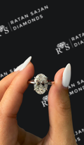 3.5 carat oval natural diamond engagement ring by Ratan Sajan Diamonds Dubai