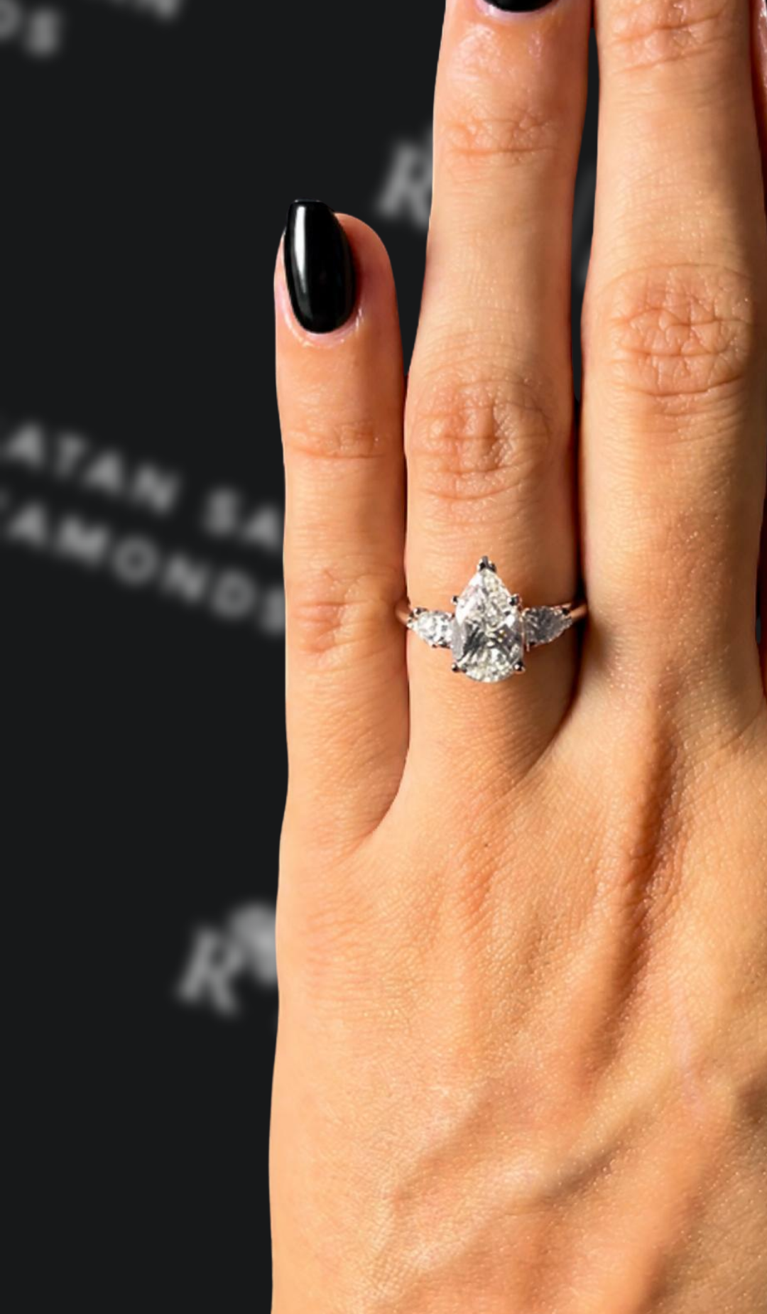 3 carat cushion cut natural diamond engagement ring by Ratan Sajan Diamonds Dubai