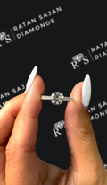 1 carat round brilliant natural diamond engagement ring by Ratan Sajan Diamonds Dubai